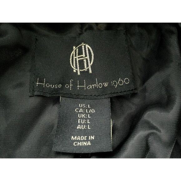 NWT House of Harlow 1960 Plaid Tweed Fringe Blazer Women’s-Large Old Money Chic - Picture 7 of 10